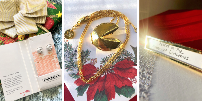 Shown here: a selection of Fortune & Frame jewelry, the best jewelry gifts for Christmas.